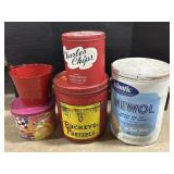 Advertising Tins (Buckeye Pretzels, Newol).