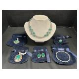 Sterling Silver & 18K Gold Konstantino Green Onyx.