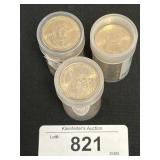 50 Presidential & 20 Sacagawea Dollars.