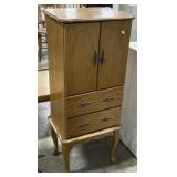 Oak Jewelry Cabinet.