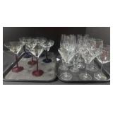 Assortment Of Martini & Wine Glasses.
