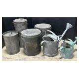 Galvanized Watering Cans & Tin Canisters.