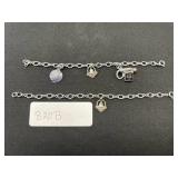 Sterling Silver Charm Bracelets.