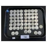 55 40% Silver 1965-1969 Kennedy Half Dollars.