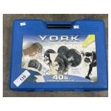 York Barbell Company Four 5 lb Weights.