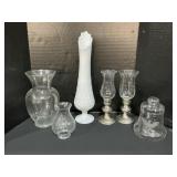 Glass Vases, Candle Holders, Jar.