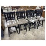 (8) Rustic Swiveling Bar Stools.