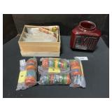 Antique Glass Triple Exit Globe, Wooden YoYos.