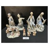 Japan Boy & Girl, Bunny Figurines, Clown Figures,