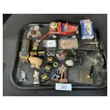 Cast Iron Toys, Copper Lens, Crystal, Train.