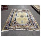 (2) Vtg Chinese Peking style Hand-Knotted Wool