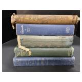 5 Late 19th, Early 20th C. Taxonomy Books.