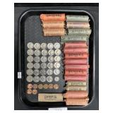 1960s-80s Quarters, Dimes, Nickels, Pennies.