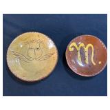 Karen Kohler & Breininger Redware Dishes.