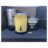 2 Large Coffee Makers & Chafing Dish.