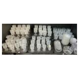 Pressed Glass Drinkware Set, Serves 6.