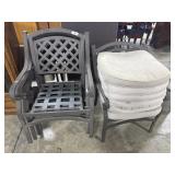 (6) Aluminum Patio Chairs.