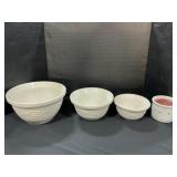 Longaberger Bowls & Candle Holder.