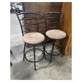 (2) Swiveling Upholstered Bar Stool.