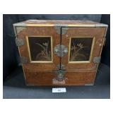 Hand Painted Wooden Table Cabinet.