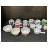 Vintage Character Mugs, Fire King,