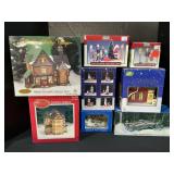 8 NOS Christmas Village Displays.