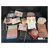 Patriotic Flags, Prints, Tin, Box, Silicate Book.