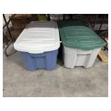 (2) Rubbermaid Totes.