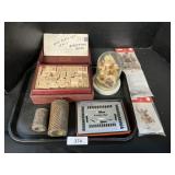 Mah Jongg Set, Autobridge, Roller Stamps,