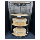 Longaberger Baskets & Corner Shelf.