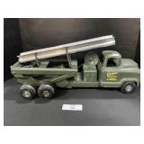 Moline Pressed Steel Missile Launcher Toy Truck.