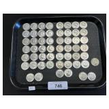 55 40% Silver 1965-1969 Kennedy Half Dollars.