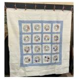 Hand Stitched Dresden Plate Quilt