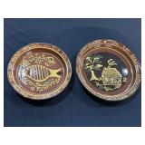 2 Mummert East Berlin PA Redware Dishes.
