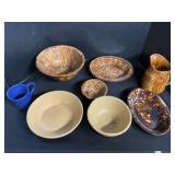 Majolica, Stoneware & Huberhaus Redware.