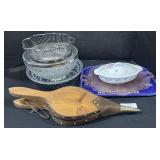 Bellow, Pink Depression Glass, Pressed Glass.