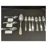 10 19th Century Coin Silver Spoons.
