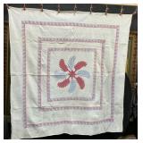 Hand Sewn Princess Feather Quilt.