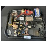 Cast Iron Toys, Copper Lens, Crystal, Train.