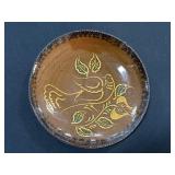 1994 Foltz Reinholds PA Redware Pottery Dish.
