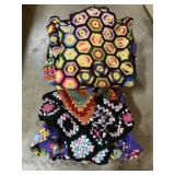 2 Boxes Of Crochet Blankets.