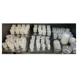 Pressed Glass Drinkware Set, Serves 6.