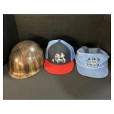 Military Helmet Liner, Sam Adams & JHS HS Hats.