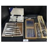 Silver Plated Spoons, Kitchen Flatware, Knife Set