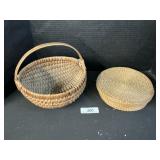 Hand Woven Basket & Lidded Box.