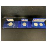 3 90% Silver U.S. Commemorative Coins, 1 Half