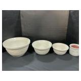 Longaberger Bowls & Candle Holder.