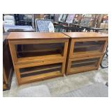 (2) Maple Barrister Style Book Shelves.