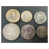 90% Silver Reales, Colonial, British, Roman Coins.