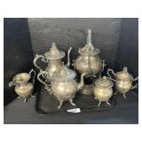 Silver-Plated Tea Set.